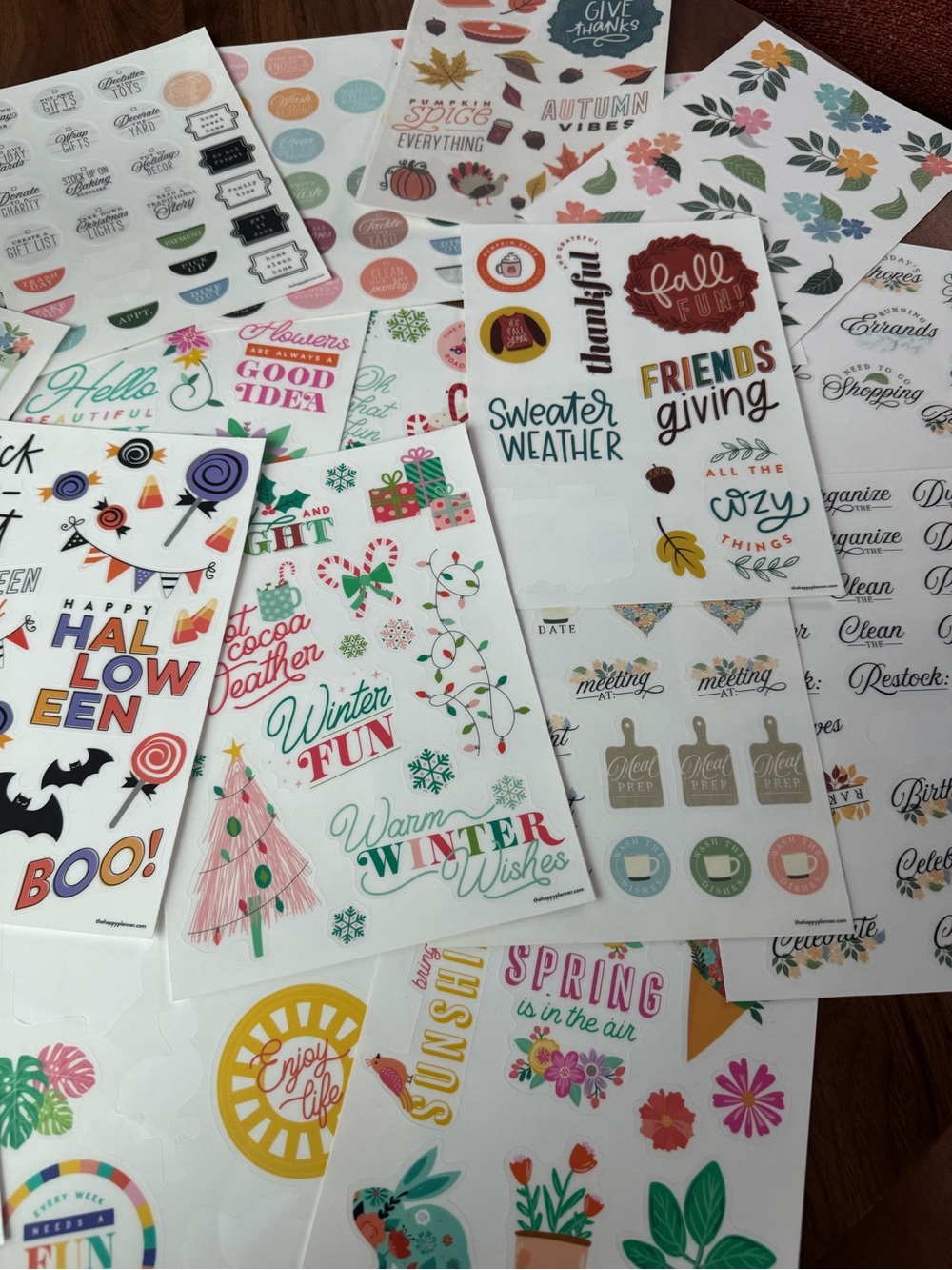 Happy planner assorted white board clings